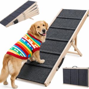 51.2″ Long Dog Ramp for High Bed & Couch, Foldable Pet Ramp