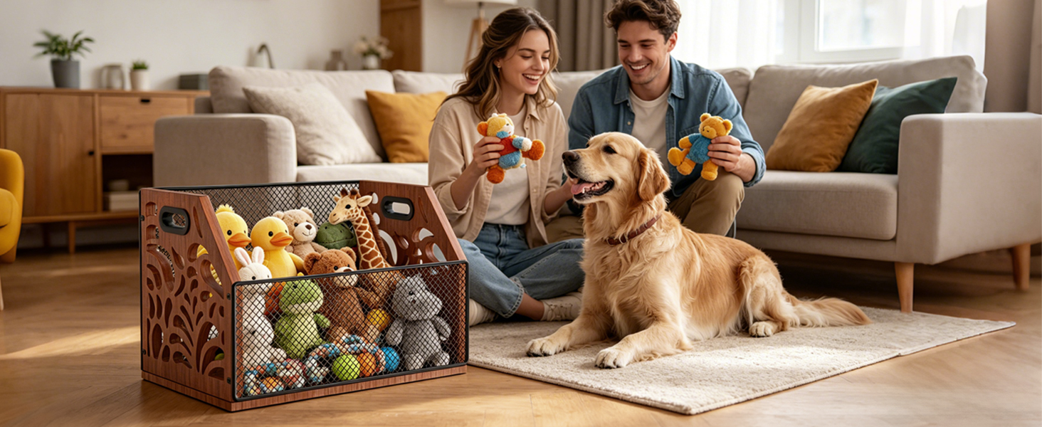 large dog toy basket