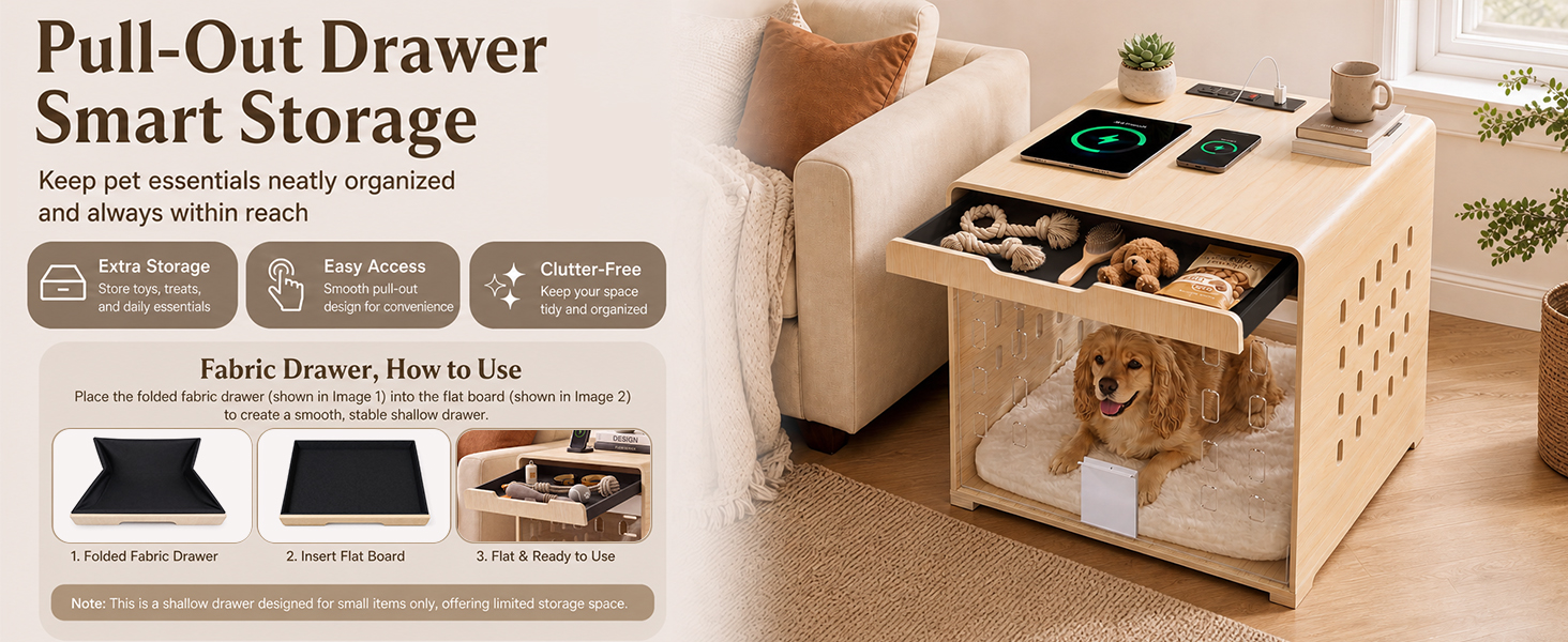 dog create furniture with pull out deawer