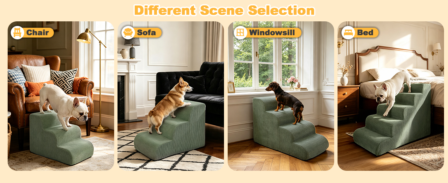 High-Density Foam Pet Stairs for Small Dogs