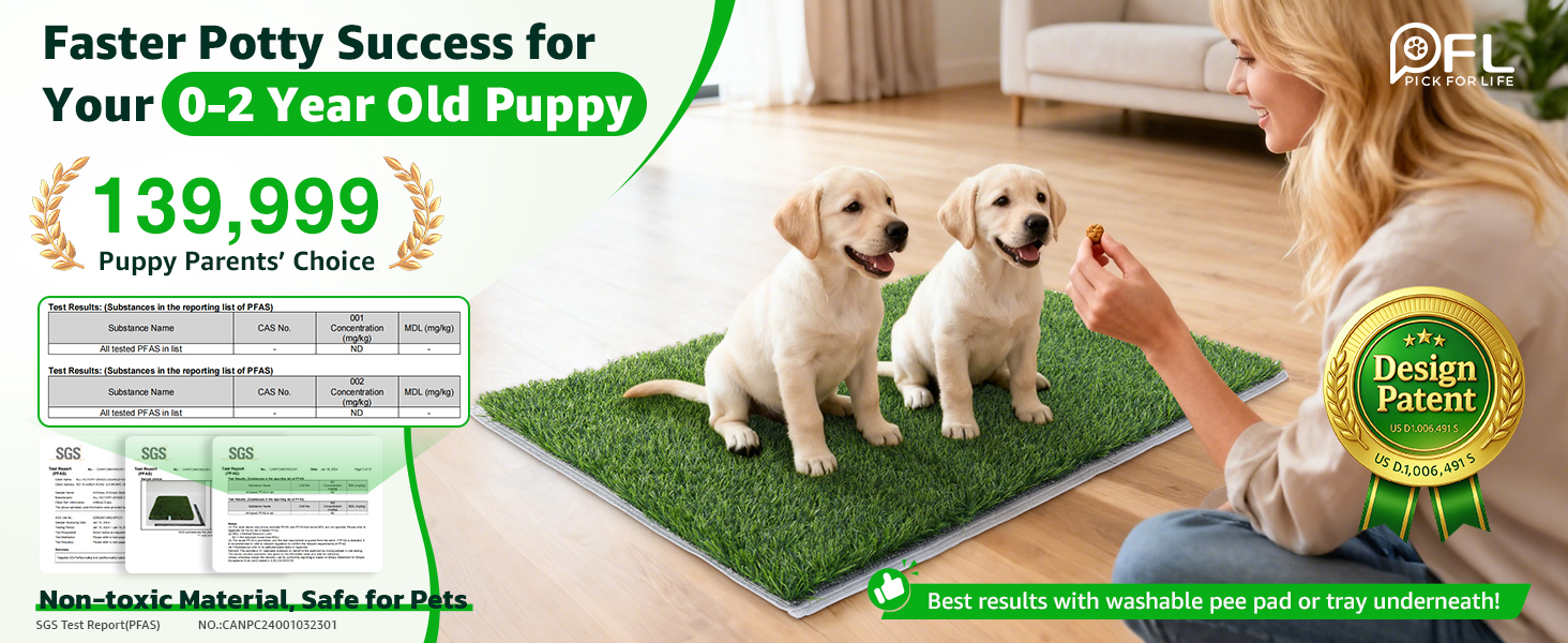 PICK FOR LIFE Artificial Grass Pad for Dogs Potty