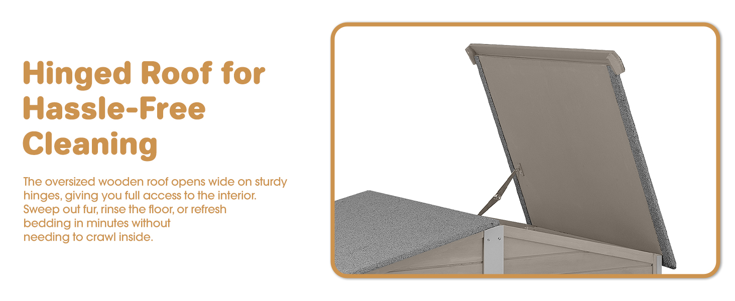 Hinged Roof for Hassle-Free Cleaning