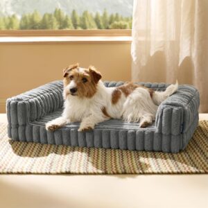Bedsure ComfyFleece® Memory Foam Orthopedic Dog Beds Medium Size Dog 30″