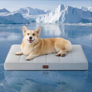 Bedsure Cooling Dog Bed for Crate, Large Breathable Pet Summer Bed, 35 Inch