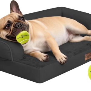 Comfort Expression Washable Dog Bed with Bolster for Medium to Large Dogs