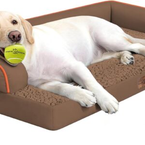 Comfort Expression Waterproof XXL Dog Bed with Bolster for Extra Large Dogs