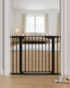 Cumbor 30-40.6 in Baby Gate for Stairs and Doorways, Dog Gate Indoor Black