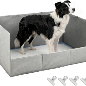 Dog Litter Box Indoor with High Walls 23″x34″x17″ (Not Included Pee Pad)