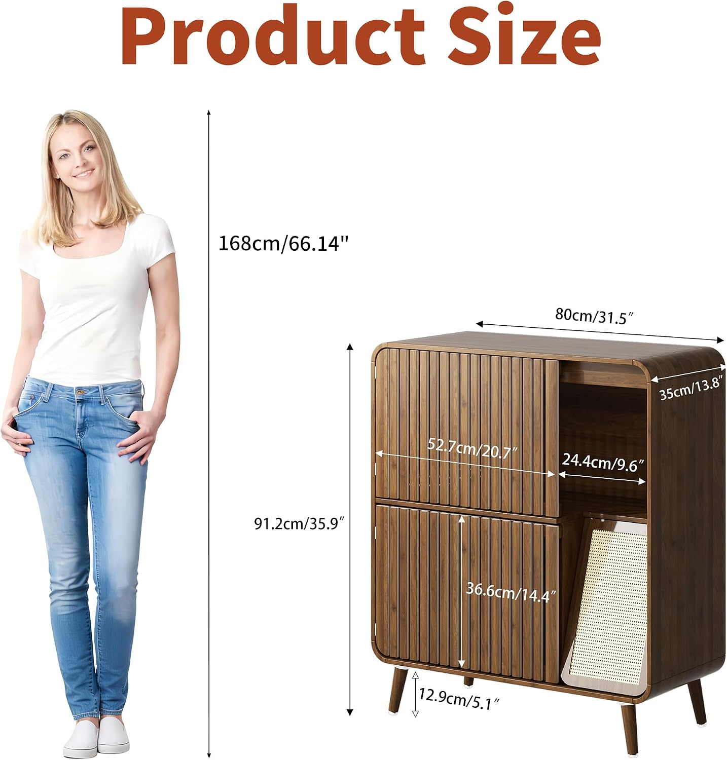 Dog Proof Cat Feeding Station, Cat Feeder Station, Pet Food Storage Walnut - Image 2