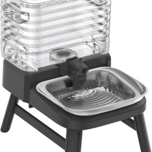 Dog Water Bowl Dispenser for Large Breed with Patent Faucet, 12L/3.2 Gallon