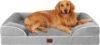 EHEYCIGA Orthopedic Dog Beds Large Sized Dog, Waterproof Memory Foam Pet Bed with Sides, Non-Slip Bottom Large Pet Bed with Washable Removable Cover, Grey