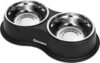 Epetslove Stainless Steel Dog Bowls Double Non-Slip Dog Water and Food Bowl