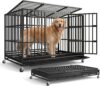 Feandrea Heavy-Duty Foldable Dog Crate, 5-Minute Quick Setup, Double Doors