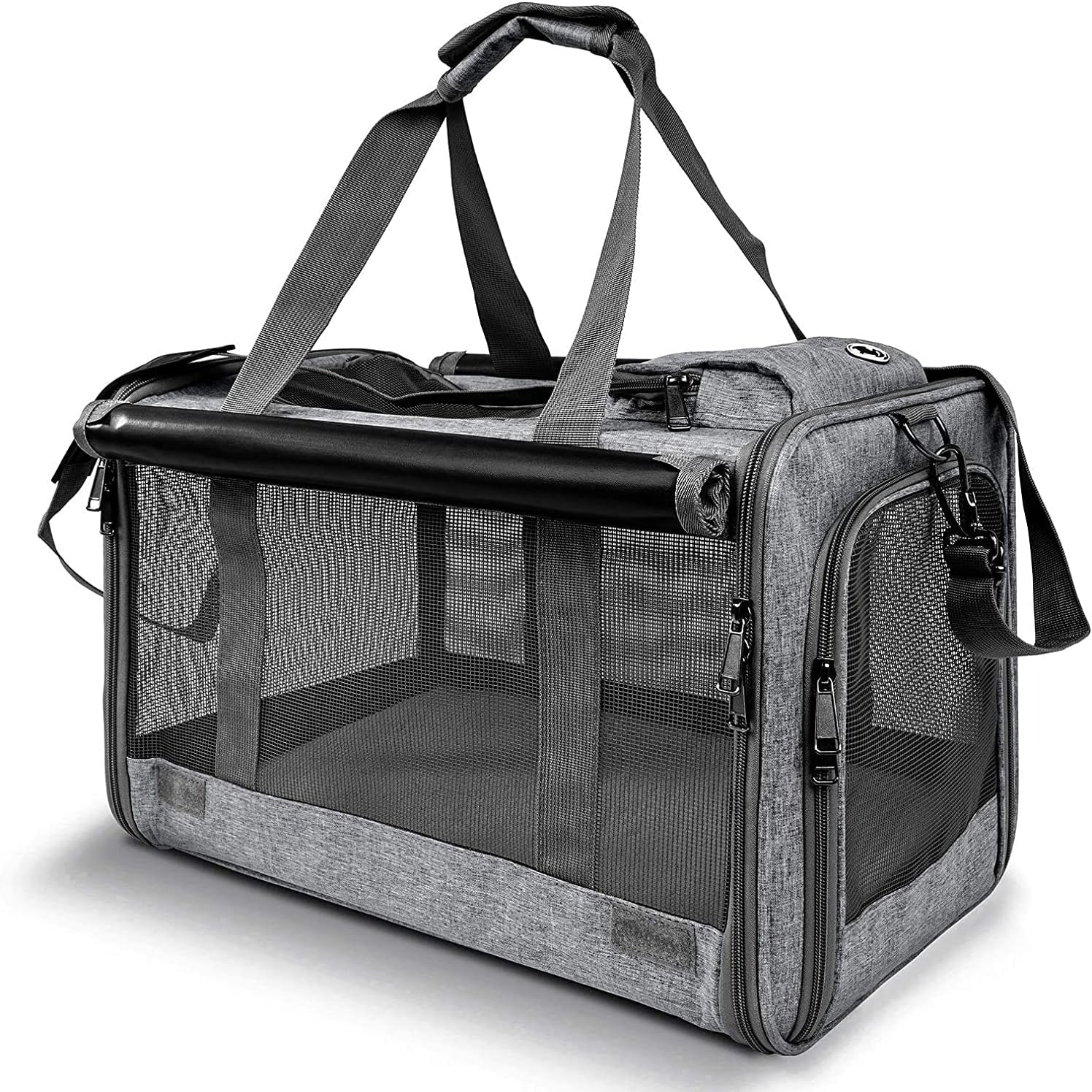 GAPZER Pet Carrier for Large Cats up to 20lbs Soft-Sided Privacy Protection
