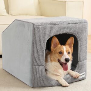 Hovicaed Indoor Dog House Small Sized Dog Tent with Dog Cave Bed 26x20ines