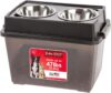 IRIS USA Elevated Dog Bowls 15″ H, up to 47 lb Storage, Black, Made in USA