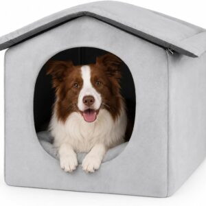 Indoor Dog House Small Dog Tent with Enclosed Dog Cave Bed 26″x20″
