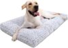 KSIIA Washable Dog Bed Medium Size Dog Crate Bed Plush Pet Mat 35″x23″ Gray