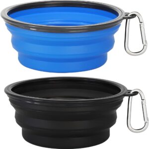 Kytely Large Collapsible Dog Bowls 2 Pack, 34oz Foldable Dog Travel Bowl