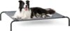 Love’s cabin Elevated Cooling Dog Bed for Large Dogs, Portable Indoor & Outdoor Raised Pet Dog Cat Cot, Durable Summer Frame with Breathable Mesh, Grey, 48 inches