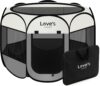 Love’s cabin Pet Puppy Dog Playpen, Small Dog Tent Crates Cage Indoor/Outdoor, Portable Playpen for Cat, Foldable Pop Up Dog Kennel Playpen with Carring Case, Removable Zipper Top, Grey