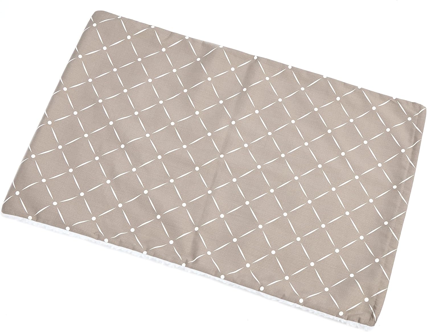MidWest Homes for Pets Midwest Quiet Time Reversible Crate Pan Cover 30' Mushroom Diamond/Fleece - Image 2