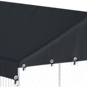 Outdoor Dog Kennel Cover 10’W x 10’L Replacement Covers – Black