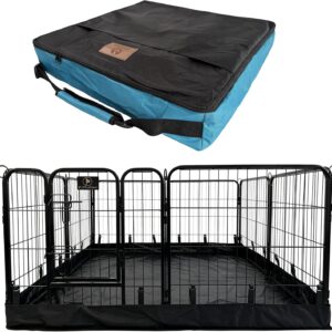 PJYuCien Puppy Playpen Plus Storage Bage with Bottom, 8 Panels 24″ H