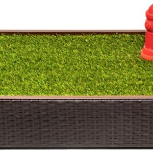 Porch Potty Standard Dog Grass Pad – Indoor Dog Potty with Artificial Grass & Self-Draining Tray – Reusable Dog Potty for Apartments & Balconies