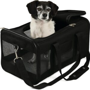 Sherpa Original Deluxe Travel Pet Carrier, Airline Approved – Black, Large