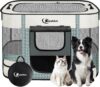 Siedihit 31″ Dog Playpen,Cat Puppy Pen, Pet Portable Crate Indoor Outdoor