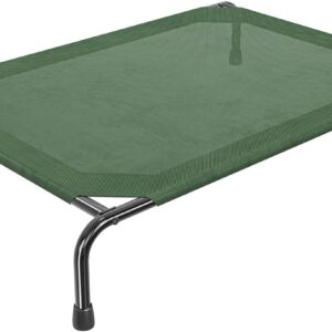 Simple Trending Raised Dog Bed for Large Dogs, Waterproof Dog Cot, Green