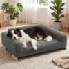 Veehoo Elevated Dog Bed Indoor, Wood Furniture Style Dog Couch Sofa