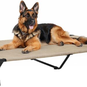 Veehoo Outdoor Elevated Dog Bed Large Sized Dogs, Cooling Raised Dog Cots