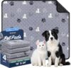 WanpeeGoo Washable Pee Pads for Dogs, Waterproof, 18 x 24 in, 4 Pack, Gray
