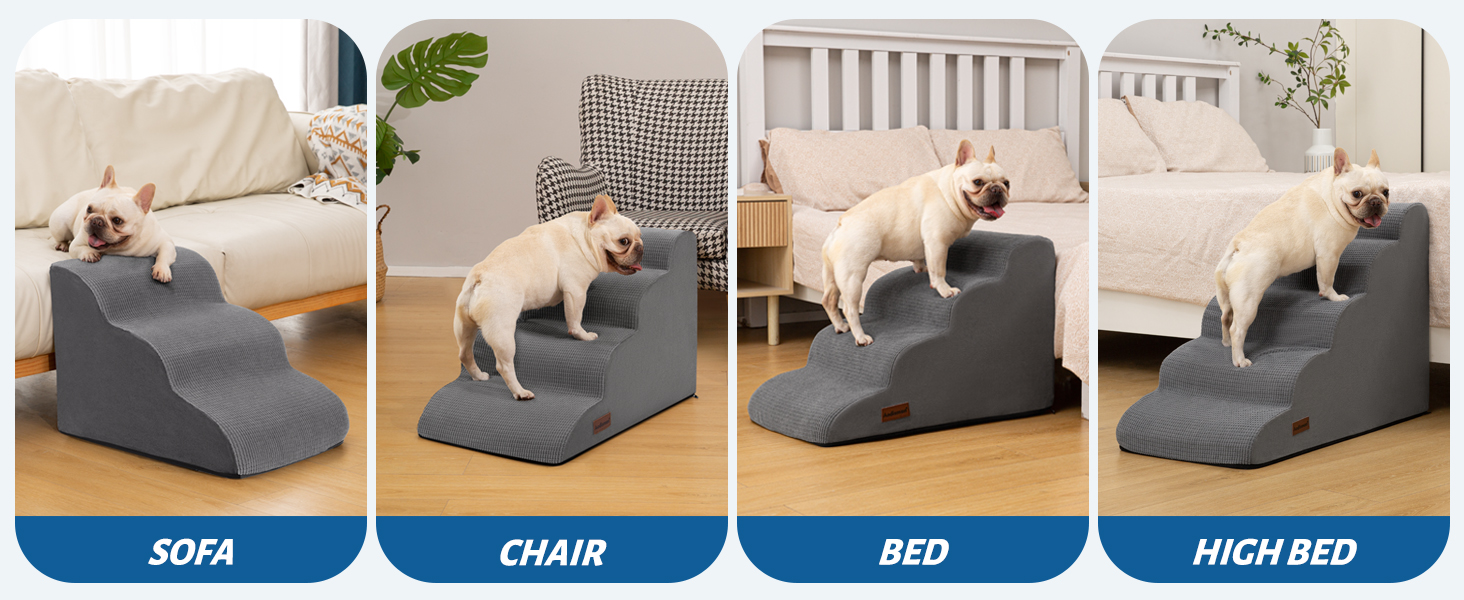 stairs for dogs to get on bed