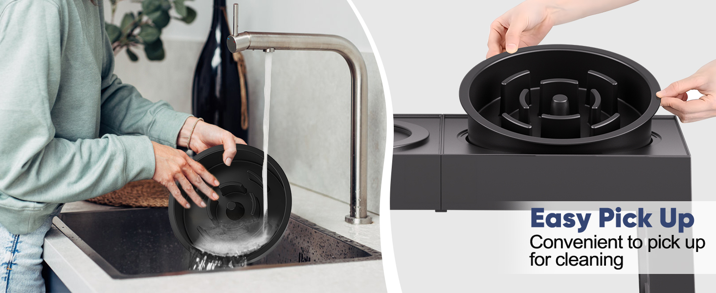 Slow Dog Bowl Stand Black
