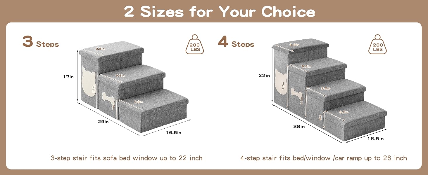 dog stairs with storage
