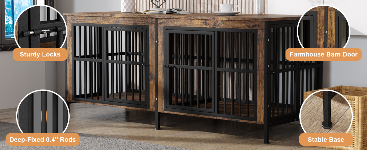 DOUBLE DOG CRATE FURNITURE