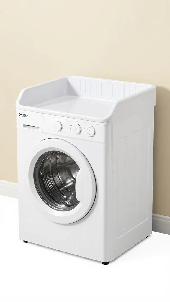 Compact laundry dog wash with splash guard and bench