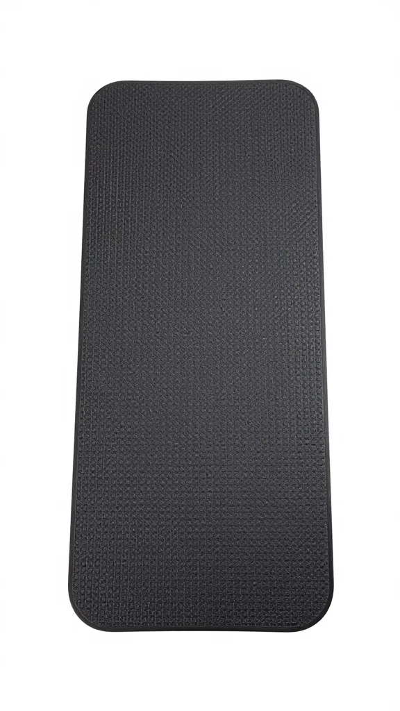 Garage dog grooming setup with non-slip mat