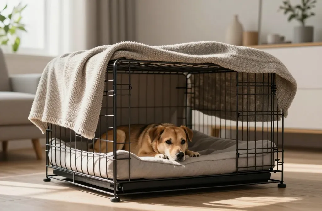 Cozy Dog Crate with Blanket Ideas Dogs Love