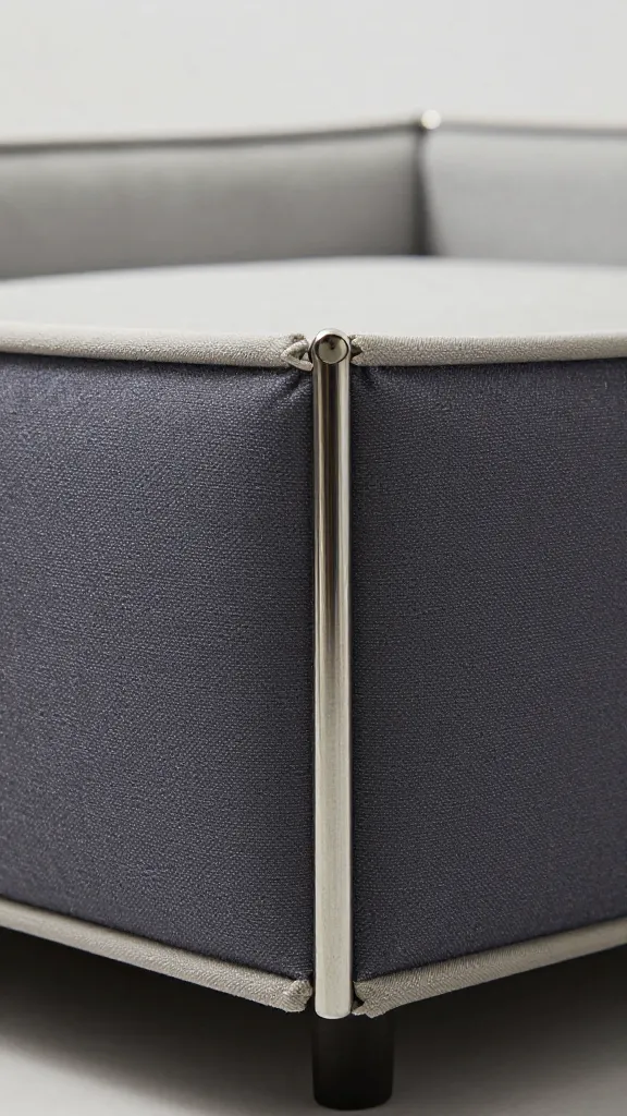 close-up dovetail joints on dog bed corner