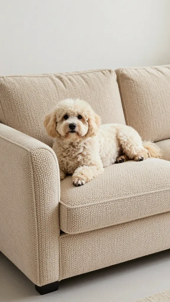 oversized couch-hog dog on sturdy crochet bolster bed
