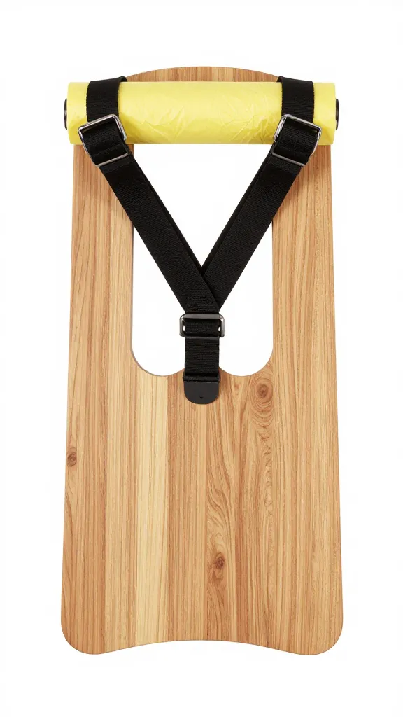modern oak peg with harness and roll of poop bags