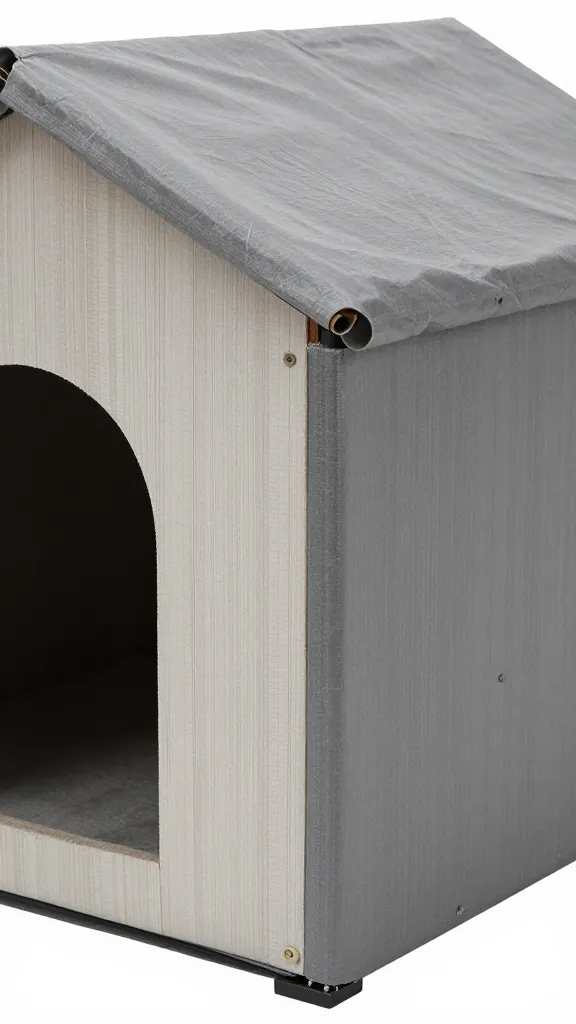 insulated dog house walls, cross-section, weatherproof materials