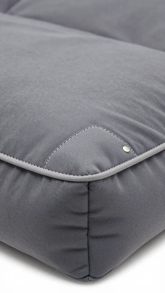 chew-proof velcro dog bed cover, close-up stitching