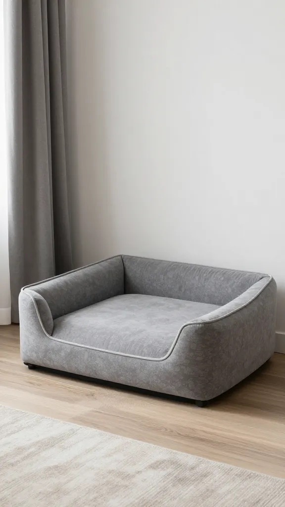triangular corner dog bed in modern living room