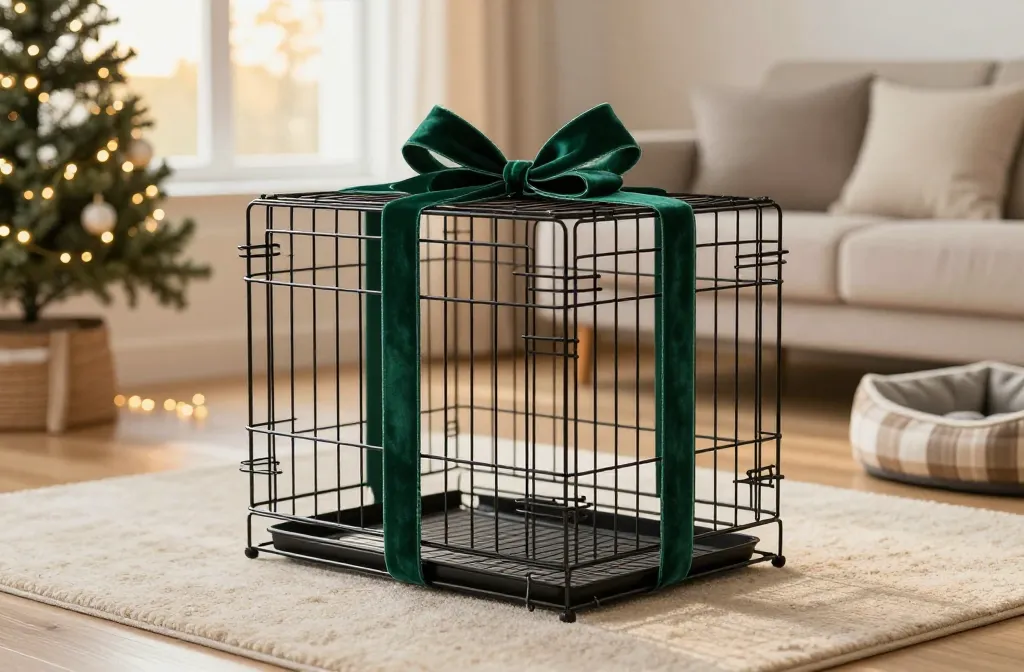 Viral Diy Christmas Dog Crate Decor Ideas Using Dollar Store Finds Now