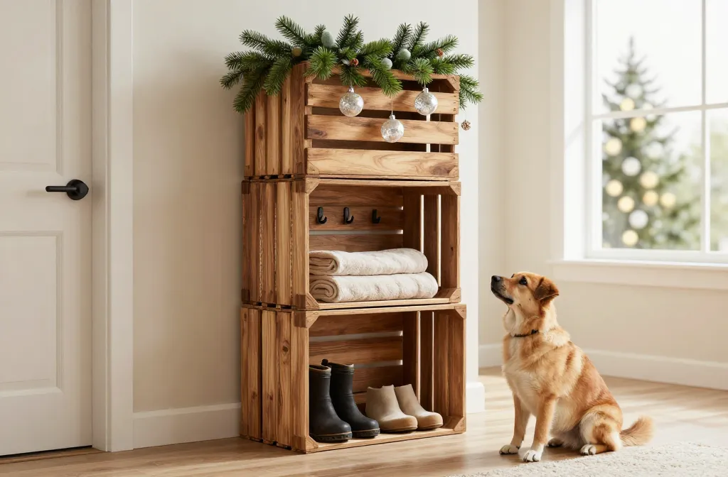 Pup-Safe Diy Wooden Crate Christmas Decor Ideas